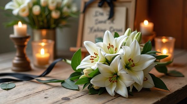 Offrir des fleurs de deuil pour un hommage sincère